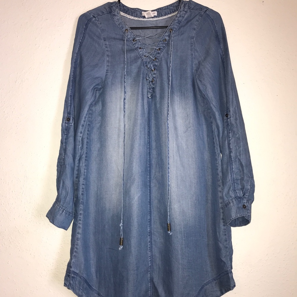 NWOT Clover+Scout denim dress- size small